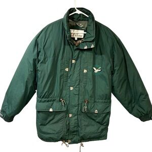 Triple Fat Goose Vintage 90s Jacket Green  Hooded Puffer Down Parka Men’s Large